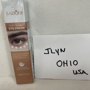Sadoer Eye cream snail for Puffy Eyes, Dark Circles
